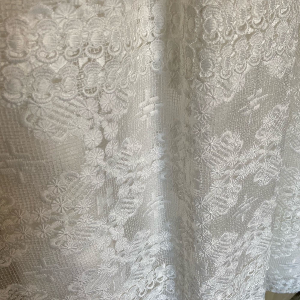 Rachel Parcell White Lace Midi Dress
